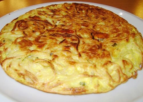 tortilla de espaguetis